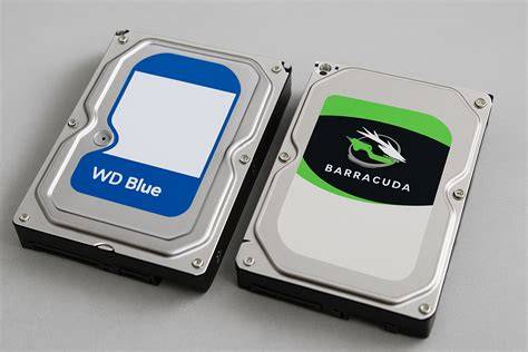 Obrázek srovnání HDD řady Seagate BarraCuda a WD Blue/Black