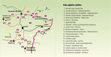 Mapa regionů s vyznačenými prodejními místy