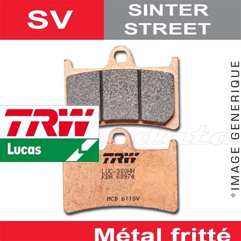 Motocykl s instalovanými brzdovými destičkami TRW Lucas SV