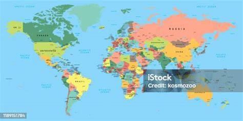 Mapa australského kontinentu s hlavními městy